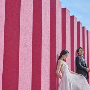 ピンクポールは人気の写真スポット ルイガンズならではのドレス映えする写真スポットがたくさん|THE LUIGANS Spa & Resort(ザ・ルイガンズ．スパ＆リゾート)の写真(54773879)