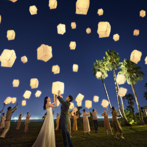 外でのランタンが上げれるのは福岡でもここだけ！|THE LUIGANS Spa & Resort(ザ・ルイガンズ．スパ＆リゾート)の写真(54793786)