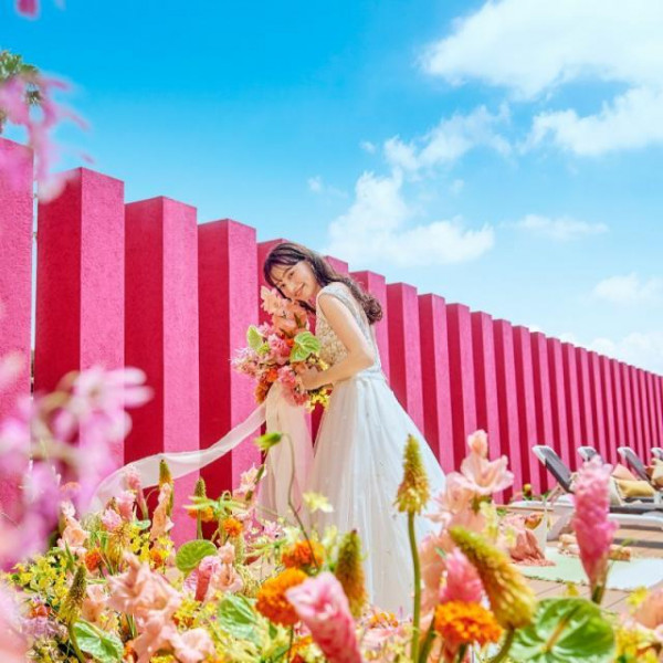 ピンクポールで可愛いらしいお写真を