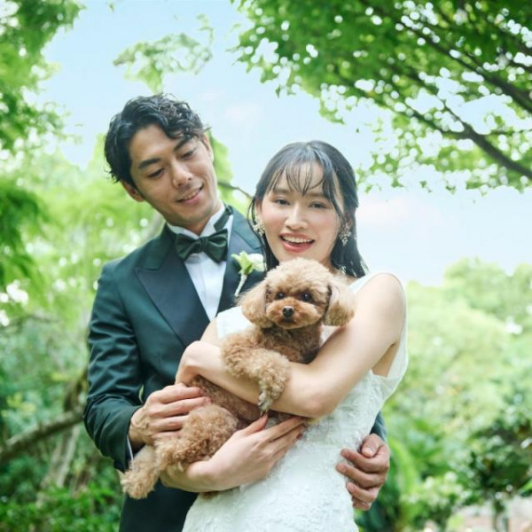 わんちゃん以外のペットも相談OK！挙式も披露宴も宿泊も全て一緒！