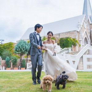 愛するペットと迎える結婚式は、笑顔あふれる特別なものに|ベルヴィ郡山館の写真(56216989)