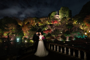 ライトアップされた庭園で|ホテル椿山荘東京の写真(35475018)
