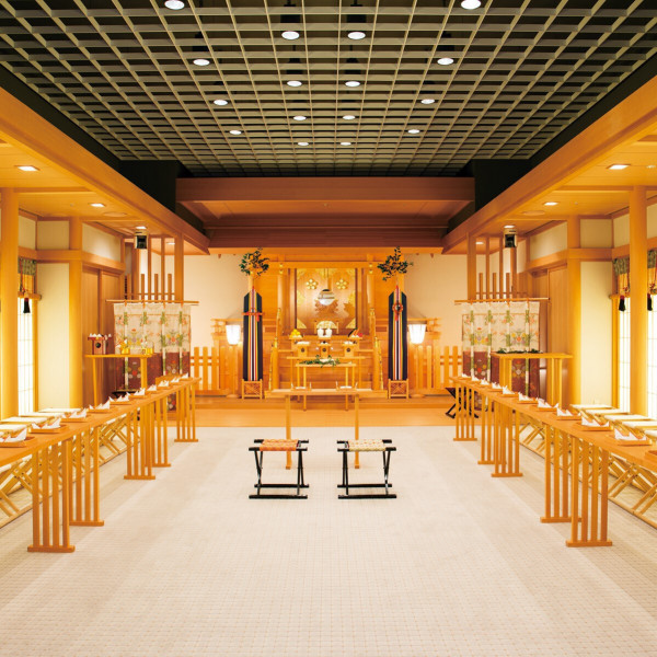牛天神北野神社の分社として建てられた古式ゆかしい「神殿」