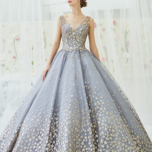 スタードレスと呼ばれているKIYOKO HATA × marryのドレス。 美しいデコルテラインやインポートブランドのように背中も大きく開いたデザイン。|ラヴィーナ姫路（Wedding Manor House La Viena Himeji）の写真(6823079)