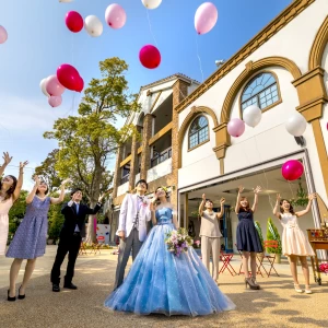 プライベートガーデンでのバルーンリリースも叶う|ラヴィーナ姫路（Wedding Manor House La Viena Himeji）の写真(3121756)