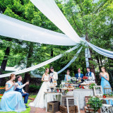 プライベートガーデンでスイーツビュッフェ