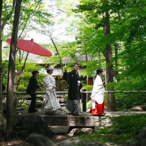 八勝館(国指定重要文化財)の結婚式の公式写真（1枚目）
