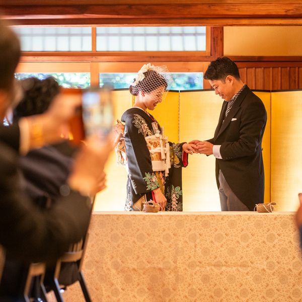 <人前式>指輪交換|八勝館(国指定重要文化財)の写真(52305378)
