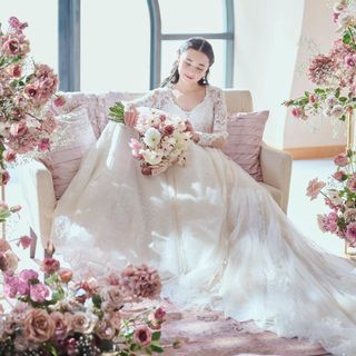 \花嫁体験/新作ドレス試着×憧れの大聖堂&大階段×絶品試食*