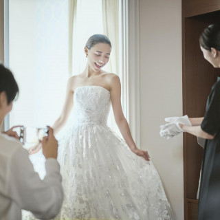 ■ドレスのサイズ直しは直前まで無料マタニティウエディングに限り2つのサイズをキープします