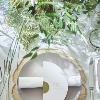 お花や小物もこだわって