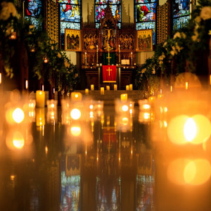 昼間とは雰囲気が違い夜の大聖堂も幻想的です|ラヴィーナ和歌山の写真(12450692)