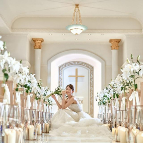 純白チャペルで憧れのマリオット花嫁に