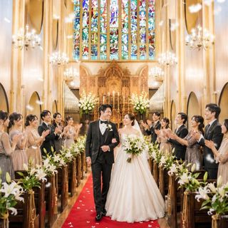 連休初日がお得◎【来館8万ギフト】憧れ大聖堂×花嫁体験*和牛&オマール
