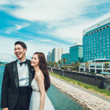大淀川沿いに立地するホテルは、前撮りのスポットとしても最適です。