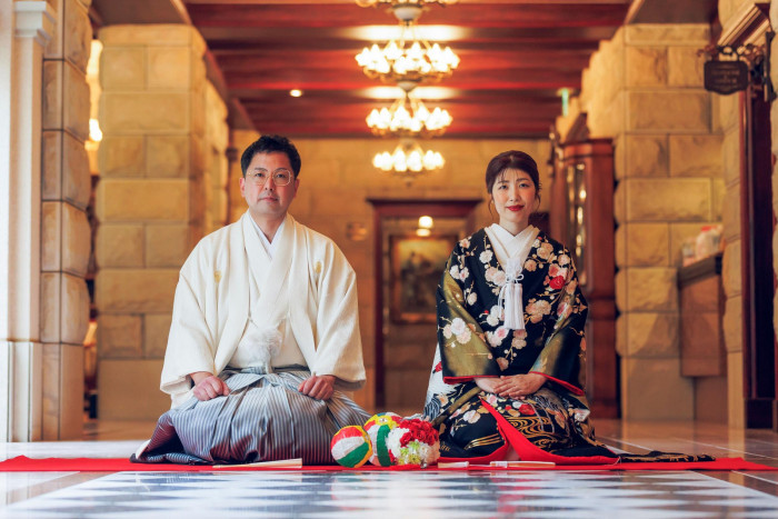 和装・色打掛にて