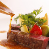 A5ランクの仙台牛を使ったメイン料理