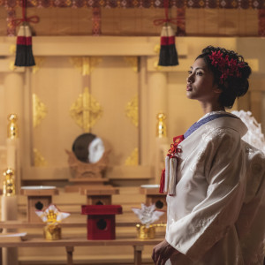 館内でも上賀茂神社分祠の本格的な神前式を挙げられる|京都ブライトンホテルの写真(30402173)