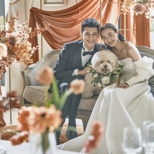 貸切だからこそ、愛犬を連れての結婚式もOK！|アーフェリーク迎賓館（熊本）/テイクアンドギヴ・ニーズウェディングの写真(51339448)
