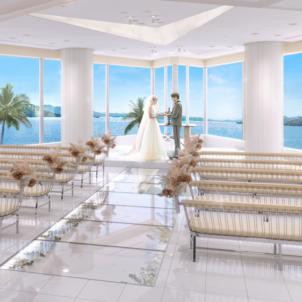 瀬戸内海を臨む絶景チャペル。