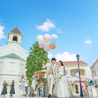 無料のポップコーンワゴンはお子様ゲストにも人気！