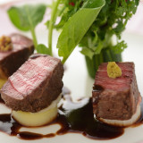 【洋食箸会席】数々のコンクール受賞暦を持つ徳重シェフが作る洋食箸会席。 じっくりと時間をかけて作るソースがお料理をさらに引き立てる。
