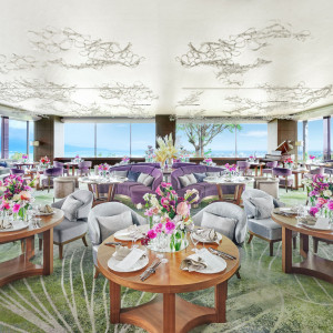 《カサブランカ》3面ガラス張りの大パノラマが魅力（～100名）|SHIROYAMA HOTEL kagoshima（城山ホテル鹿児島）の写真(51024698)