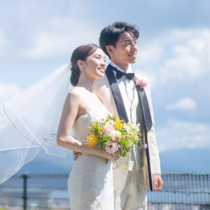 標高108メートルの光に包まれて輝くおふたり|SHIROYAMA HOTEL kagoshima（城山ホテル鹿児島）の写真(51147369)