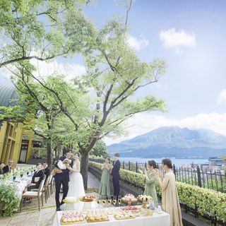 残わずか※直前OK【連休最終◆8大特典】桜島望む絶景空間*憧れ花嫁体験
