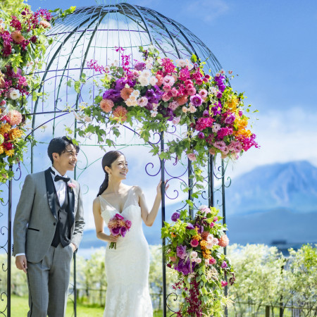 フォトスポットとして人気のガゼボでのお写真もお楽しみください