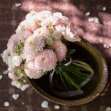 <春のコーディネート>
桜をイメージさせるピンクで仕上げるブーケ。
特別な一日を引き立たせる。