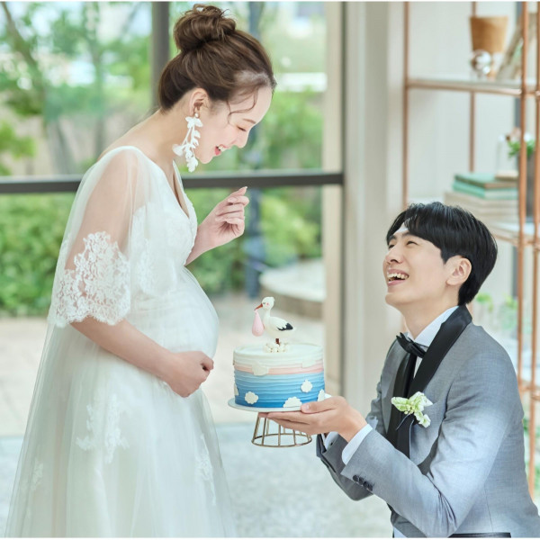 【マタニティ婚ならではの演出】バルーンスパークやジェンダーリビールケーキ等の性別発表の演出も…！