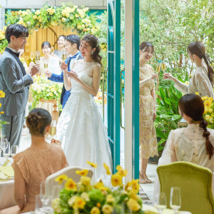 会場に隣接するガーデンで楽しめる演出もご用意|ザ クラブ オブ エクセレントコーストの写真(46077381)