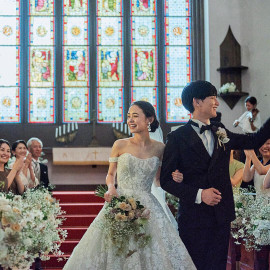 《独立型大聖堂★挙式&ドレス無料》千葉料理1位黒毛牛コース×ドレス試着