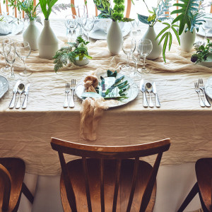 #テーブルデコレーション #晩餐スタイル #心ときめくアイテムに囲まれた #お洒落な空間|ST.MARGARET WEDDING（セント・マーガレット ウエディング）の写真(30670100)