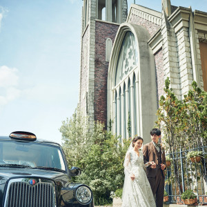 セント・マーガレットウエディングのロンドンタクシー ナンバーは【11・22】|ST.MARGARET WEDDING（セント・マーガレット ウエディング）の写真(44233336)