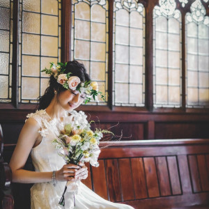#ウエディングドレスのトレンドをおさえつつ #品格ある花嫁へ #アンティーク #花冠 #ブーケ|ST.MARGARET WEDDING（セント・マーガレット ウエディング）の写真(1576986)