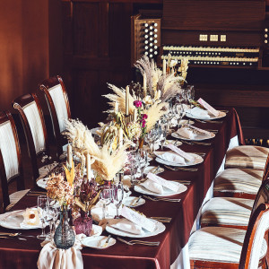 #テーブルデコレーション #晩餐スタイル #心ときめくアイテムに囲まれた #お洒落な空間|ST.MARGARET WEDDING（セント・マーガレット ウエディング）の写真(30670107)