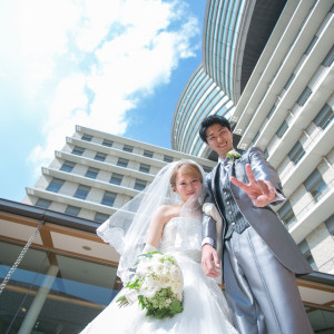 写真撮影やアフターセレモニーなど使い方様々なチャペルガーデン|シティプラザ大阪 HOTEL&SPAの写真(7484152)