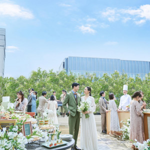 自然とのつながりを感じながらウエルカムパーティが叶う|アニヴェルセル 表参道の写真(56018887)