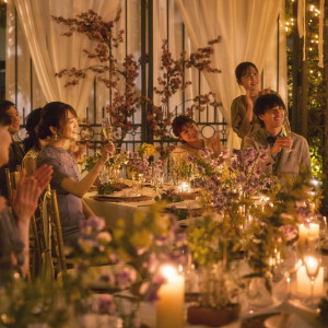 アフターパーティに花火の演出を行うことも可能|麻布迎賓館/テイクアンドギヴ・ニーズウェディングの写真(50465957)