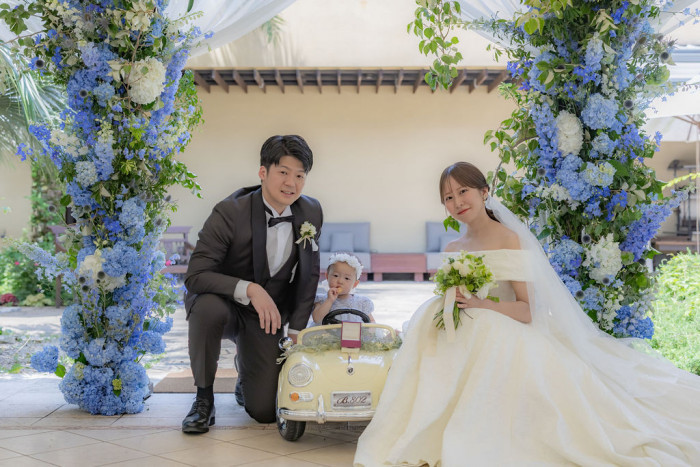 ご出産後、お子さまとともに迎えるあたたかな結婚式もおすすめ。