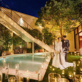 支持率No1【黒毛和牛*試食付】プール付ガーデン&大階段入場ALL体験