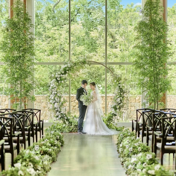 自然あふれる披露宴会場