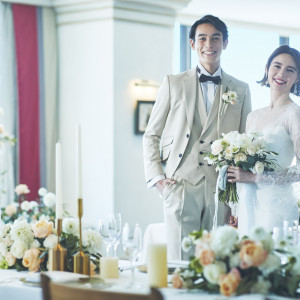 地上100mの絶景フロアを独り占め！光あふれる空間はやわらかな色合いのお花も似合う♪|神戸ポートピアホテルの写真(47379641)
