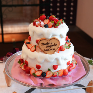 ふわふわしたクリームがかわいいケーキ♪