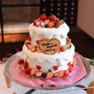 ふわふわしたクリームがかわいいケーキ♪