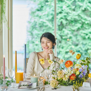 お花の色味でパーティ会場の印象は大きく変化します。お気軽にご相談ください。|藻岩シャローム教会の写真(42851881)