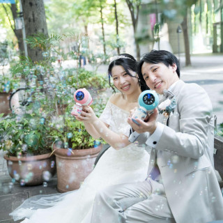 小物アイテムを使って前撮り