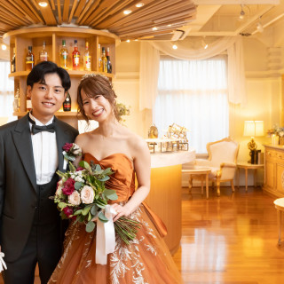 2階のクラブラウンジでの写真撮影